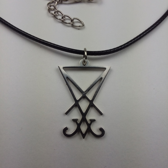 Lucifer's Sigil Charm Necklace 18" Rope - Picture 2 of 2